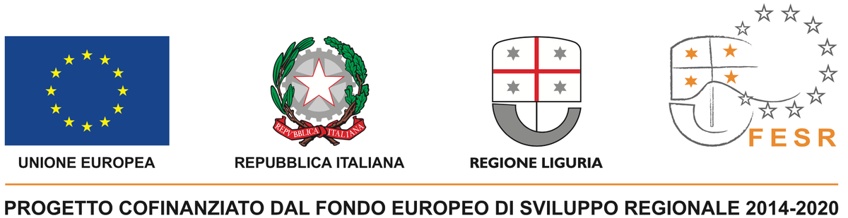 Progetto cofinanziato dal Fondo Europeo di Sviluppo Regionale 2014-2020. Unione Europea, Repubblica Italiana, Regione Liguria, FESR.
